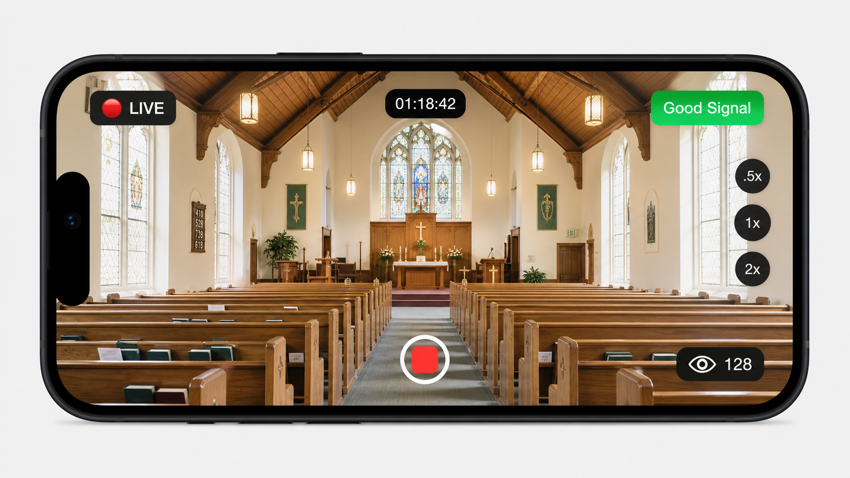 Church service stream