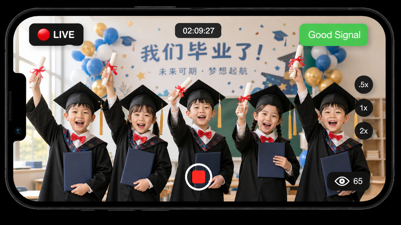 Graduation live stream
